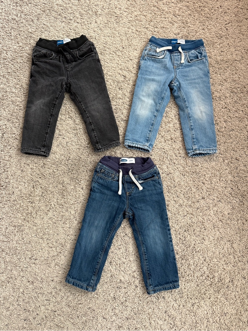 Bundle of 3 Old Navy Fleece-Lined Jeans 2T Boys
